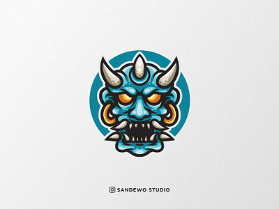 Oni Logo Illustration Design awesome awesome creative logos branding design esport logo gaming illustration japan japanese logo logodesign logotype mascot logo oni logo samurai samurai logo sport vector