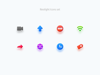 Neolight Icons set 3d effect figma icons ui vector volume