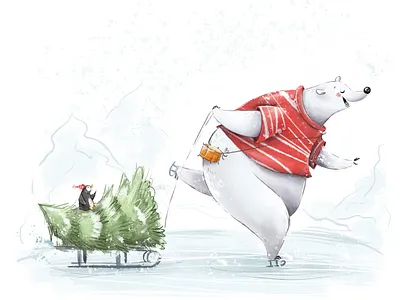 christmas story cartoony character design childrenbook illustration illustration kidlit