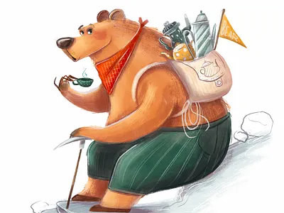 Bear cartoony character design childrenbook illustration illustration kidlit