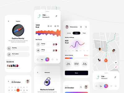 Daility 2 UI Kit | 280+ Artboards 3d 3dicons app daility design graphic design illustration ios light minimal mobile piqodesign ui uikit ux workout