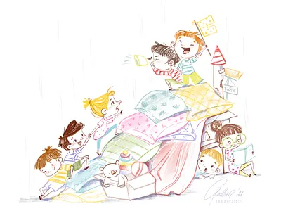 Kindergarden cartoony character design childrenbook illustration illustration kidlit