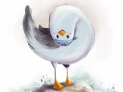 Gull cartoony character design childrenbook illustration illustration kidlit