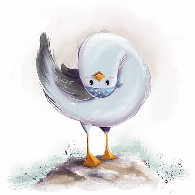 Gull cartoony character design childrenbook illustration illustration kidlit