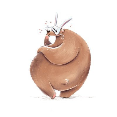 Bunny bear cartoony character design childrenbook illustration illustration kidlit