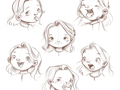 Expressions cartoony character design childrenbook illustration design illustration kidlit