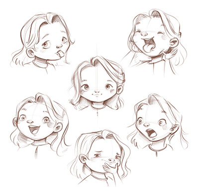Expressions cartoony character design childrenbook illustration design illustration kidlit
