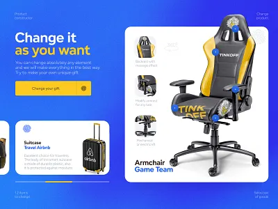 Corporate gifts — Product constructor branding design e commerce graphic design landing product design typography ui ux