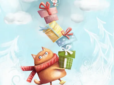 Gifts cartoony character design childrenbook illustration illustration kidlit