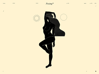 Posing* abstract composition design figure figure illustration godess illustration laconic lines minimal naked poster woman woman illustration