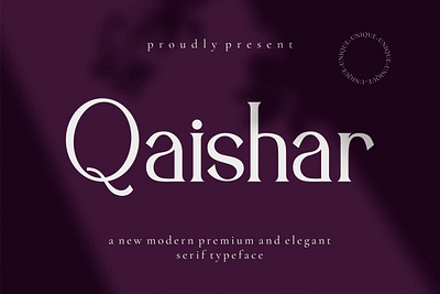 Qaishar - Serif Font alphabet calligraphy design display elegant font fonts letter lettering letters logo minimal modern modern calligraphy sans serif serif type typeface typography vector