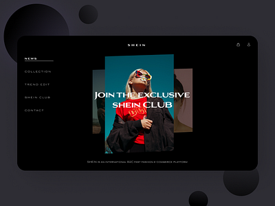 SHEIN re-imagined Landing page appdesign cleandesign design ecommerce landingpage minimaldesign ui ux