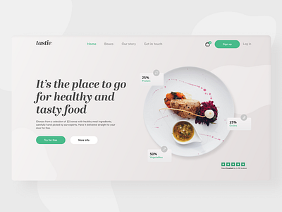 tastie Landing page deliveroo glovo healthydesign landingpage orderfood ubereats ui ux webdesign websitedesign