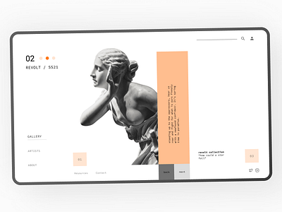 Revolot gallery Landing page Web design app appdesign gallerydesign landingpage minimaldesign ui uxdesign