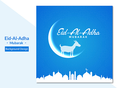 Eid al adha mubarak islamic religious background 2d beautiful brand branding clean color concept creative eid eid al adha eid mubarak flat illustration qurban ui ux vector