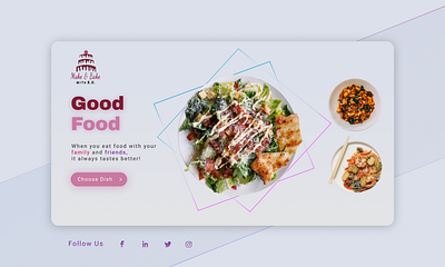 Good Food Banner banner design landing page ui ux web design