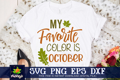 My favorite color is october SVG dxf