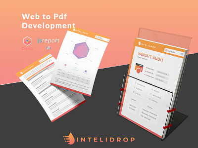 Report Design and Development Intelidrop analytics brand branding chartjs charts design development digital digital art graphs identity branding illustration jsreports report report design stats ui ux vector web development