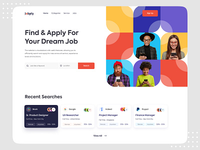 Job Apply Web UI kit clean ui interaction job finder ui job search new ui uikit web app web design web layout web ui kit website wireframe