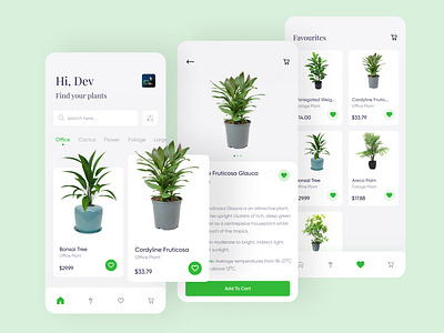 Plant Shop App app design card card design ecommerce experience illustration indoor plants interface minimal minimal design mobile ui online online shop plant shopping app typography ui design uiux ux ux design