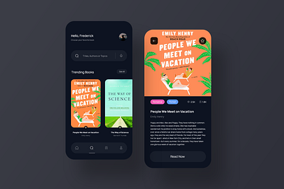 E-book App android app design app inspiration application black books clean dark design mobile reading ui ui design ui mobile ux web