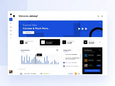EdTech Dashboard dashboard data edtech education elearning interface learning lms management minimal platform product design saas system ui ux web app web design