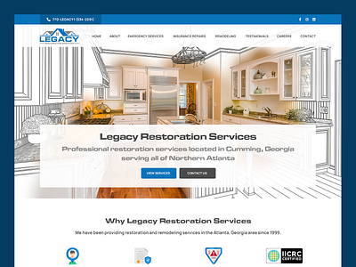 Legacy Restoration Services // Web Design home restoration house restoration remodeling renovation restoration service web design