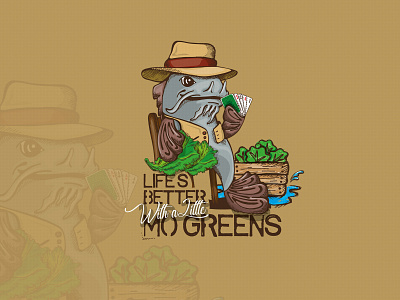 Mo Greens Aquaponics adobeillustator agriculture branding catfish design franklinton iran logo louisiana mo greens aquaponics new orleans nimadelavary vector vegetables vintage