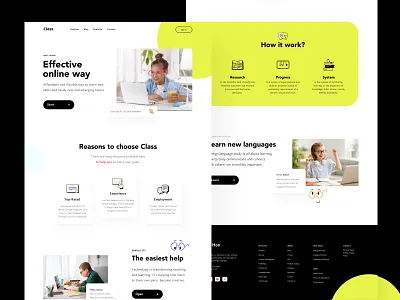 The Class landing page design design education home page home page design illustration landing landing page design landing site site ui user experience user interface design ux web web site web sited design webdesign website website design