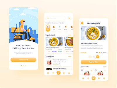 Food Delivery App UI 🍣 burger app chef app delivery app eat eating food food and drink food app food delivery food delivery app food delivery application food delivery service food design food order mobile app pizza recipe app restaurrant app tracking app uiux