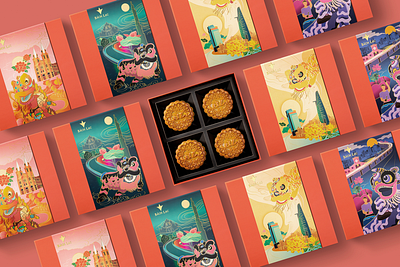 Lân vọng Nguyệt ở HCM 2021 2021 mid autunm branding design graphic design illustration packaging