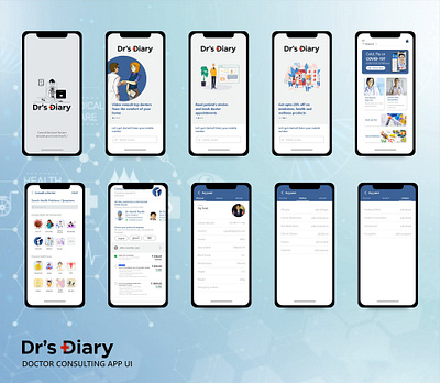 Doctor Diary doctoronline illustration ui ux