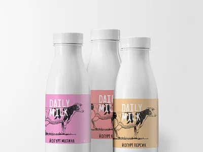 Daily Milk | Yogurt pack design branding design figma graphic design milk pack package product yogurt