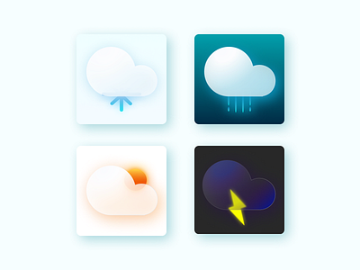 Glass morphism icon branding cloud design filled icon flatdesign glass icon glassicon glassmorphism graphic design icon iconography illustration minimal ui ux vector icon visual design weather weather icon weathericon