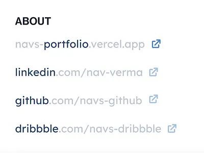 Resume about (external links) section document github helvetica lexend links portfolio resume typography