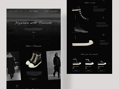 Rick Owens Landing page dark fashion landing lines rick owens shadow style