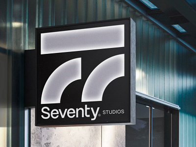 Seventy Studios® brand brand identity branding concept futuristic geometric lettermark logo logo design logomark logotype mark minimal number simple symbol typo typography visual