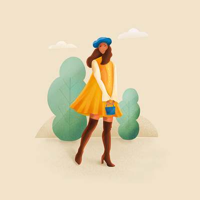 Character Illustration autum character characterillustration colors draw girl girlcharacter gradients graphic design happy illustration ipad positivity procreate soothing summer travel visual design warm warmcolors