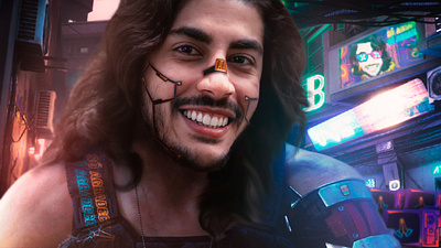 CyberPunk 2077 cyberpunk cyberpunk2077 design header illustration logo manipulation photoshop thumbnail ui