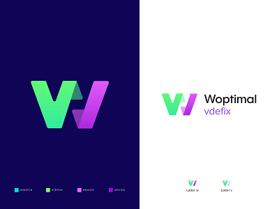 Woptimal Logo Design abstract logo app icon brand identity branding business logo colorful logo coloring creative logo flat logo graphic design letter logo logo design minimalist logo modern logo tech logo technology visual identity w logo w modern logo