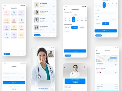 Medical App UI app design mdical app mobile app ui ui design ui ux