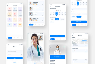 Medical App UI app design mdical app mobile app ui ui design ui ux