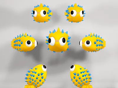 Oops!!! 3ddesign character character design cinema4d cute design fish illustration