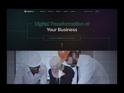 IncoreSoft · [website design] ai business corporate dark design graphic design minimal modern tech typography ui ux webdesign