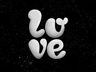 l0v3! blackwhite design illustration lettering retro type typedesign typeface