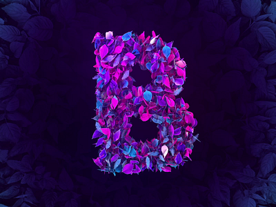 B 36daysoftype 3d 3dart 3dfont 3dtype aftereffects animation c4d cinema4d design graphic design illustration kinetictypography leaves logo logoanimation motion graphics purple typeanimation typography