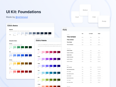 UI Kit: Design System Foundations app design color palette colors design system drop shadows figma design system figma template figma ui kit fonts foundations free design system free ui kit grids interface design mobile grids semantic colors template ui design ui grids ui kit