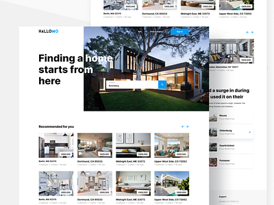 UI UX for a Real Estate marketplace (Hallo Mo) clean clean design creative design design graphic design light theme luxury maketplace minimalism modern design real estate redesign startup trendy ui ux web design website design