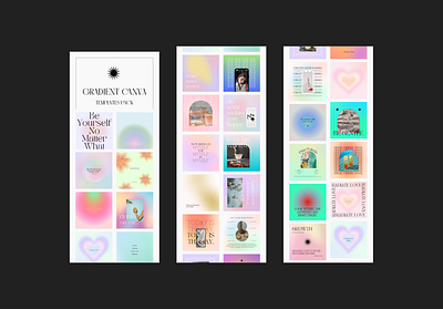 Gradient Canva templates pack - OUT SOON on Etsy adobexd branding canva canva templates design graphic design illustration instagram instagram templates social media templates templates typography vector