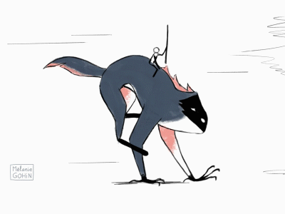 Running monster 2d animation walk